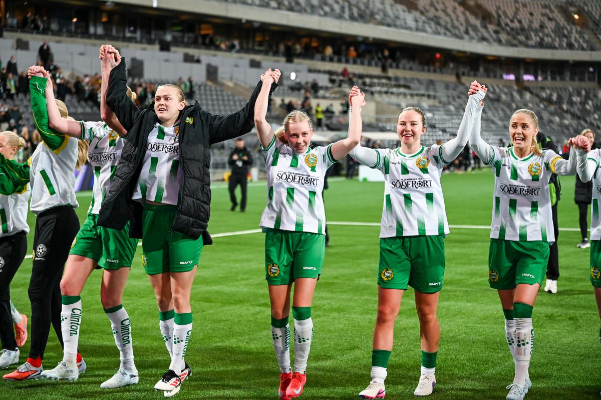 Fra Hammarbys semifinale hjemme mot Sparta Praha.