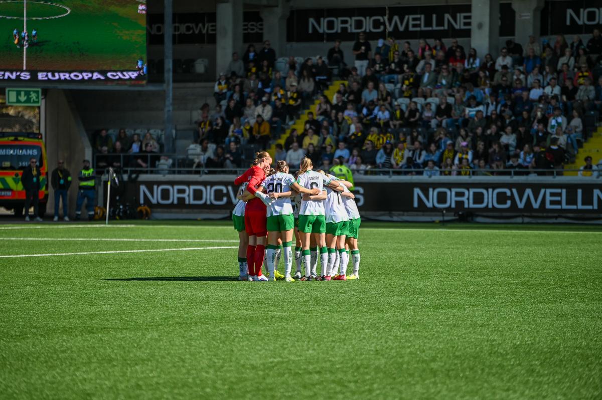 Fra historiens første europacupfinale på damesiden.