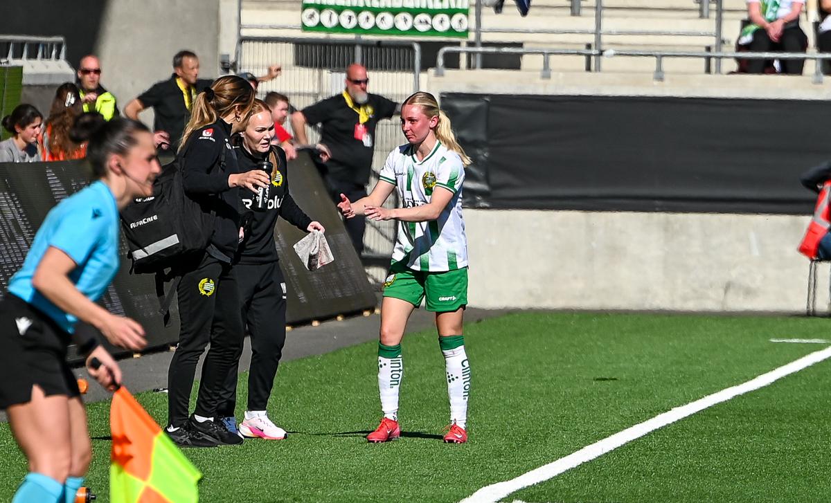 Fra historiens første europacupfinale på damesiden.