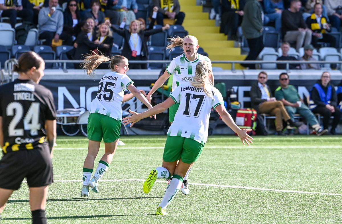 Fra historiens første europacupfinale på damesiden.