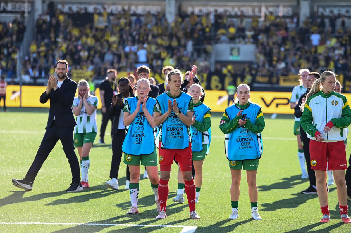 Fra historiens første europacupfinale på damesiden.
