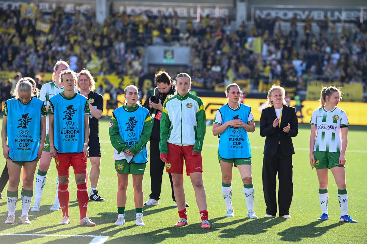 Fra historiens første europacupfinale på damesiden.
