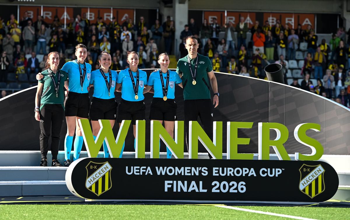 Fra historiens første europacupfinale på damesiden.