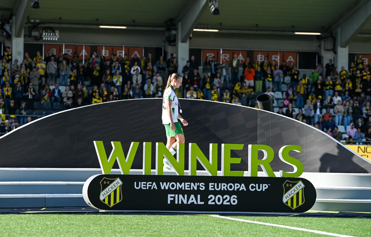 Fra historiens første europacupfinale på damesiden.