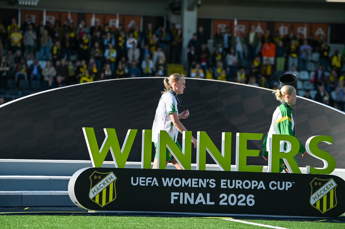Fra historiens første europacupfinale på damesiden.