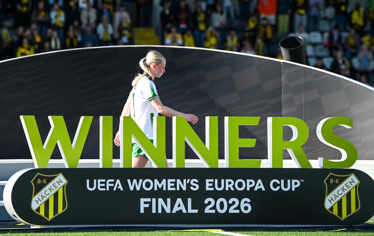 Fra historiens første europacupfinale på damesiden.