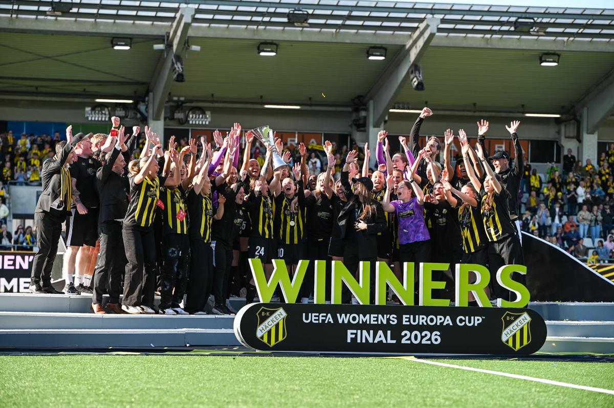 Fra historiens første europacupfinale på damesiden.