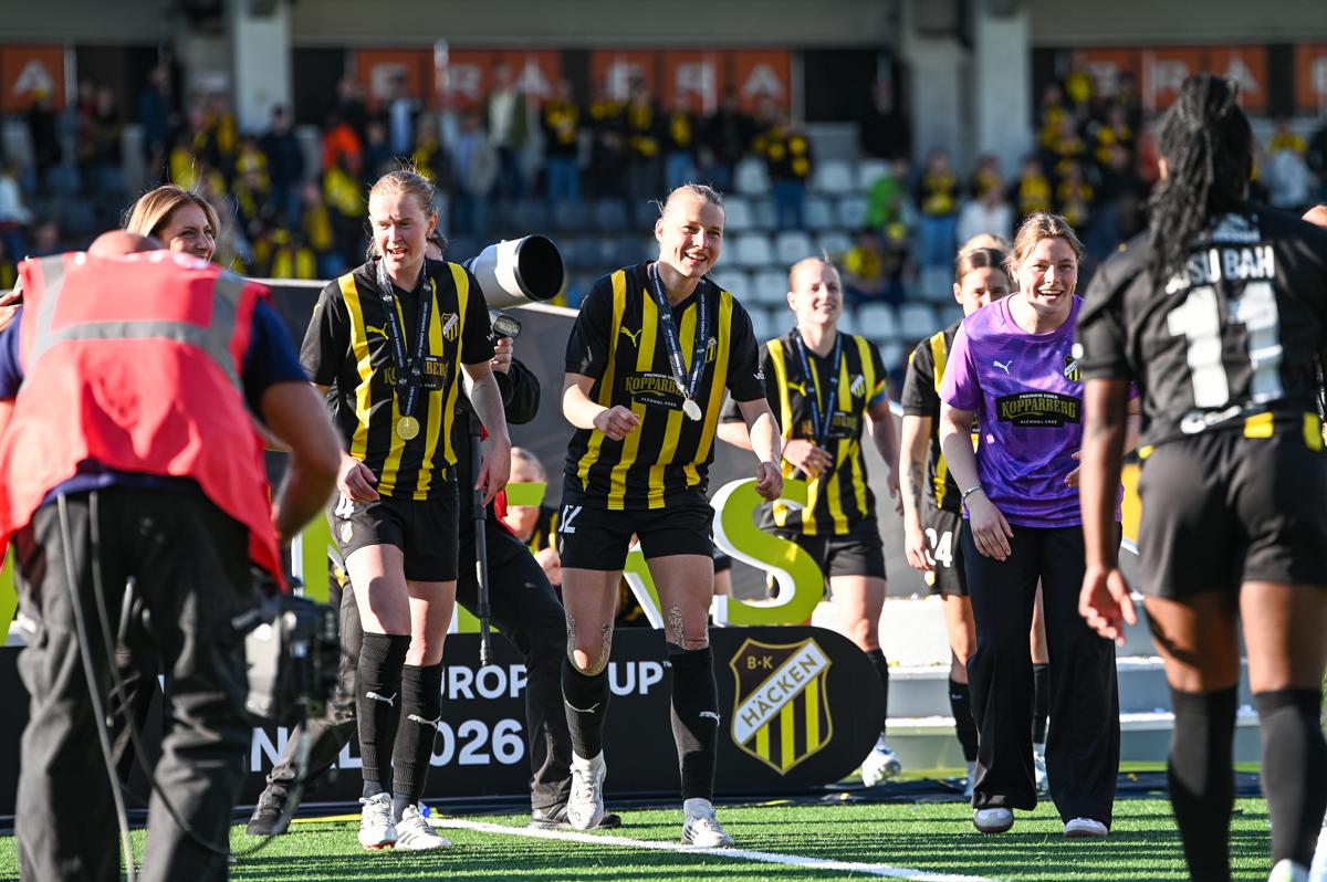 Fra historiens første europacupfinale på damesiden.