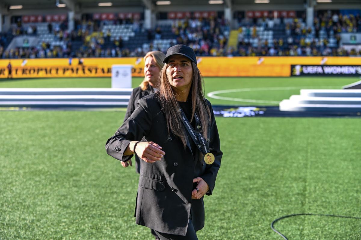 Fra historiens første europacupfinale på damesiden.