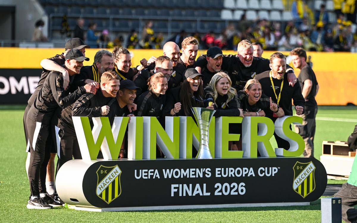 Fra historiens første europacupfinale på damesiden.